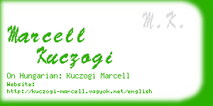 marcell kuczogi business card